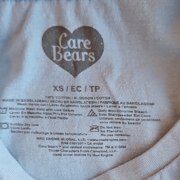 Care Bears Athletics Kids T-Shirt - Light Blue and Pink - Picture 3 of 3